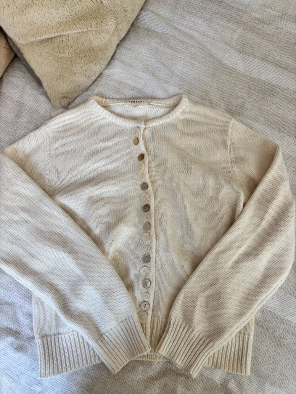 Demylee Soleil Cotton Cardigan in Natural - Picture 3 of 3